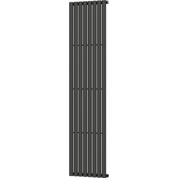 Вертикальний радіатор Navin Ellipse Black Matt 02-245032-4818 (48x180, чорний муар), Колір виробника: чорний муар, фото , изображение 4
