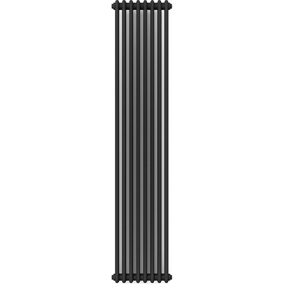 Вертикальний радіатор Navin Calidum 2-8 Black 02-254004-3818 (38x180, чорний муар), Колір виробника: чорний муар, фото 