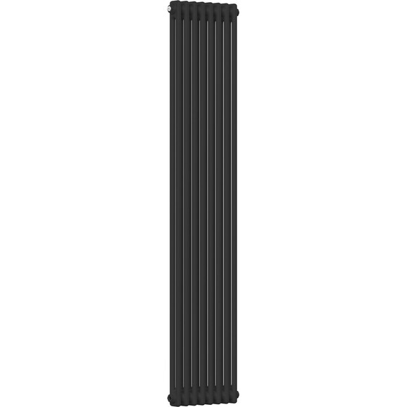 Вертикальний радіатор Navin Calidum 2-8 Black 02-254004-3818 (38x180, чорний муар), Колір виробника: чорний муар, фото , изображение 7
