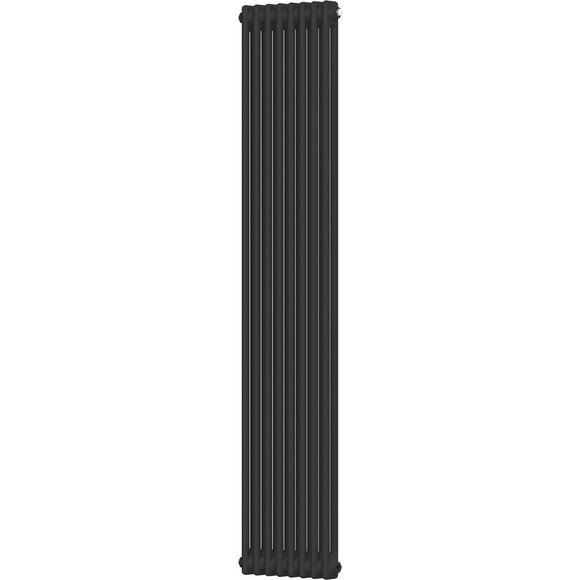 Вертикальний радіатор Navin Calidum 2-8 Black 02-254004-3818 (38x180, чорний муар), Колір виробника: чорний муар, фото , изображение 8