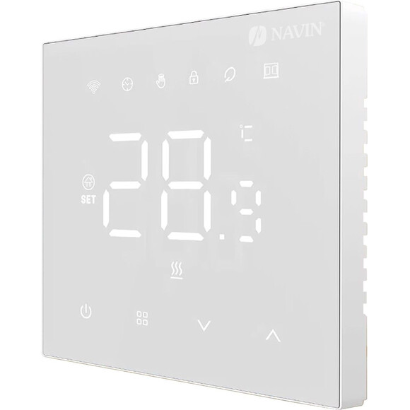 Терморегулятор для котла Navin WT410 W-3А (24-104273-8686, білий глянсовий, з Wi-Fi), Колір виробника: білий глянець, фото 