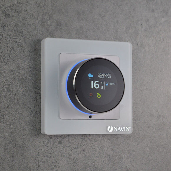 Терморегулятор для електричної теплої підлоги Navin EH20R-16A Wi-Fi Tuya (24-160075-0331, білий глянсовий, з Wi-Fi та зовнішнім датчиком температури), фото , изображение 11