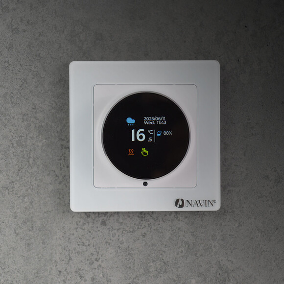 Терморегулятор для електричної теплої підлоги Navin EH20R-16A Wi-Fi Tuya (24-160075-0331, білий глянсовий, з Wi-Fi та зовнішнім датчиком температури), фото , изображение 12