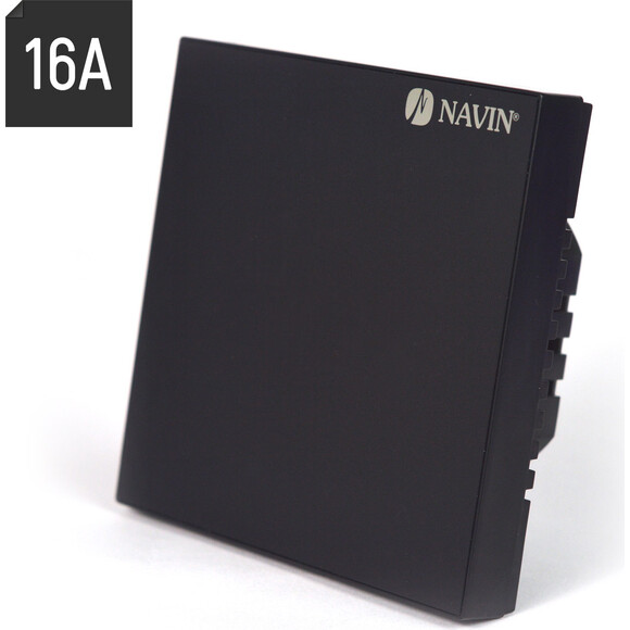 Терморегулятор для електричної теплої підлоги Navin WT410 B-16A (24-260273-8686, чорний матовий, з Wi-Fi та зовнішнім датчиком температури), Колір виробника: чорний матовий, фото , изображение 5