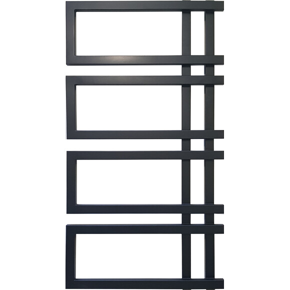 Водяной полотенцесушитель Genesis Aqua Enzo GA-4402 (530x1000, черный матовый, белый, графит), Доступные размеры: 530 x 1000, Подключение полотенцесушителя: нижнее, фото 