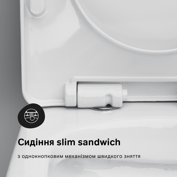 Безободковый подвесной унитаз Am.Pm X-Joy S C85A1703SC (с сиденьем), фото 8