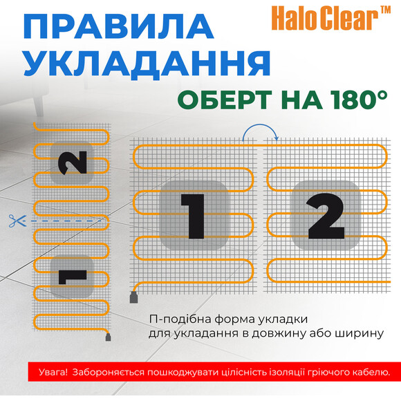 Нагрівальний мат Navin HaloClear 190/340 41-001017-0340 (340 Вт, з площею укладання 1.8 м²), Потужність: 340, фото , изображение 6