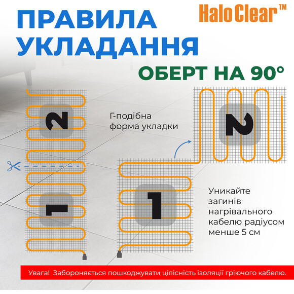 Нагрівальний мат Navin HaloClear 190/680 41-001035-0680 (680 Вт, з площею укладання 3.5 м²), Потужність: 680, фото , изображение 7