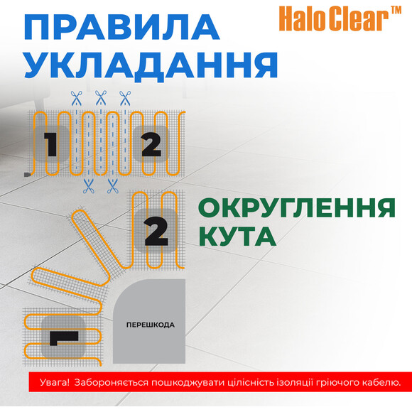 Нагрівальний мат Navin HaloClear 190/680 41-001035-0680 (680 Вт, з площею укладання 3.5 м²), Потужність: 680, фото , изображение 9
