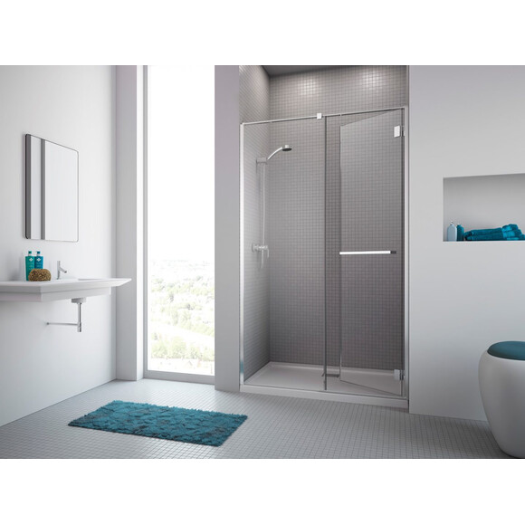 Душові двері Radaway Carena DWJ Chrome DWB 134322-01-01NR (100 см, скло прозоре, петлі хром, праві), Доступні розміри: 100 R, Колір виробника: хром, Расположение проема (входа): справа, фото , изображение 2