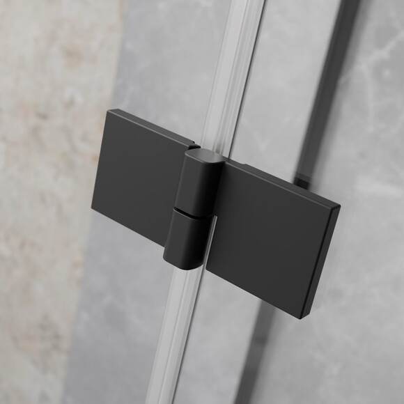 Душевые двери Radaway Essenza New DWJ Black 385014-54-01L (100 см, стекло прозрачное, черные матовые, левые), Доступные размеры: 100 L, Цвет производителя: прозрачное стекло, отделка черная матовая, Расположение проема (входа): справа, фото 4