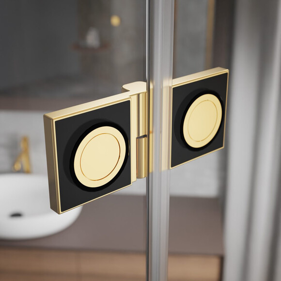 Душевые двери Radaway Essenza New DWJ Gold 10099130-09-01L (130 см, стекло прозрачное, золото, левые), Доступные размеры: 130 L, Цвет производителя: прозрачное стекло, отделка золото, Расположение проема (входа): справа, фото 6