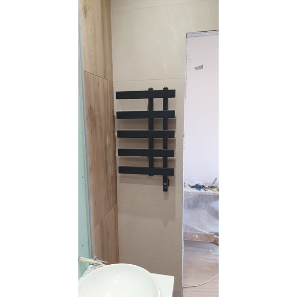 Водяна рушникосушарка Genesis Aqua Magnum Light GA-20002 (350x1000, чорний матовий, білий, графіт), Доступні розміри: 350 x 1000, Підключення рушникосушарки: нижнє, фото , изображение 4