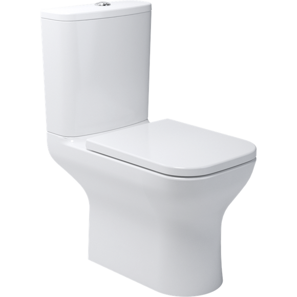 Безободковый унитаз-компакт Devit Frame Vortex Flush 3710020 (c сиденьем), фото 