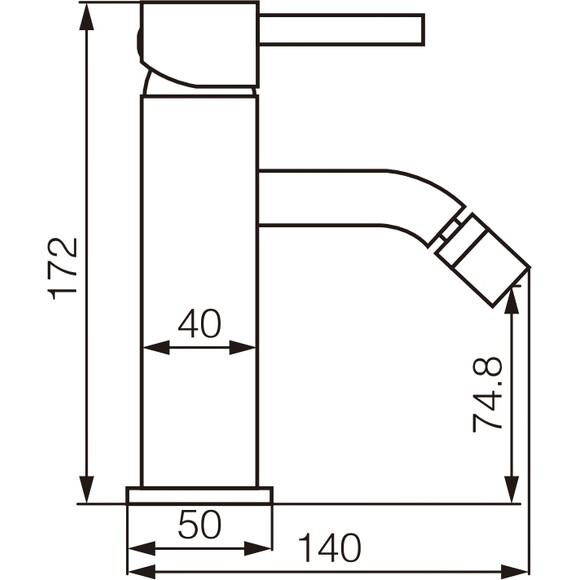 Смеситель для биде VBI Milano Graphite VBI-050104GR (графит), Цвет производителя: графит, фото 2