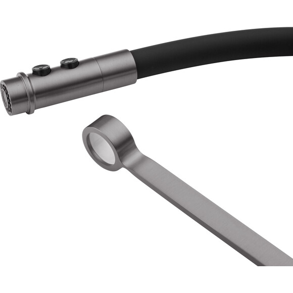 Смеситель для кухни Kroner KRP Ersel GRP03112BLK (графит/черный, с гибким изливом), Цвет производителя: графит, черный, фото 8