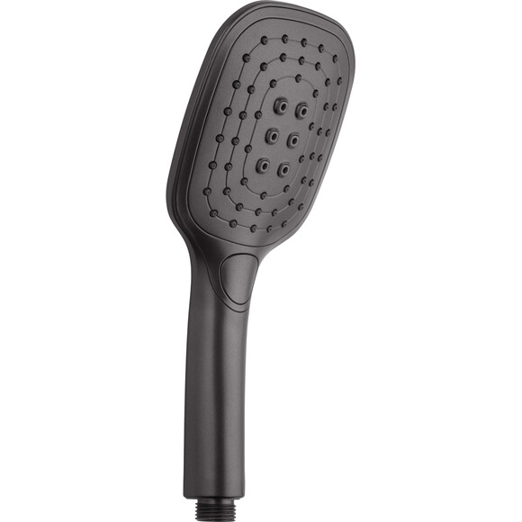 Змішувач для ванни Kroner KRP Edelstahl Kubus PVD070 (графіт, з лійкою та шлангом), фото , изображение 6