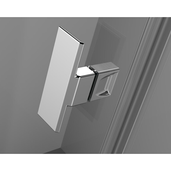 Душові двері Radaway Nes 6 DWJ II Chrome 10036090-01-01R (90 см, скло прозоре, хром, праві), Доступні розміри: 90 R, Колір виробника: прозоре скло, обробка чорна матова, Расположение проема (входа): слева, фото , изображение 5