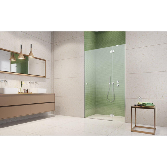 Душевые двери Radaway Torrenta DWJ Chrome 132000-01-01 (90 см, стекло прозрачное, петли хром, правые), Доступные размеры: 90 R, Цвет производителя: прозрачное стекло, отделка хром, Расположение проема (входа): слева, фото 2
