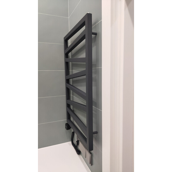 Водяна рушникосушарка Genesis Aqua Genesis GA-7003 (530x1200, чорний матовий, білий, графіт), Доступні розміри: 530 x 1200, Підключення рушникосушарки: нижнє, фото , изображение 2