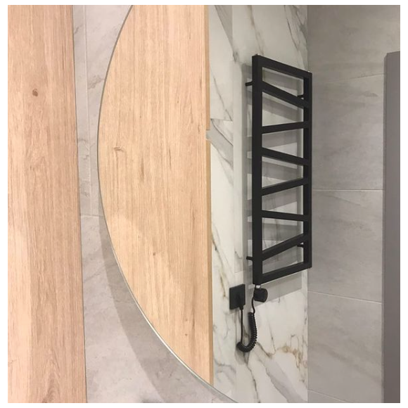 Водяна рушникосушарка Genesis Aqua Genesis GA-7003 (530x1200, чорний матовий, білий, графіт), Доступні розміри: 530 x 1200, Підключення рушникосушарки: нижнє, фото , изображение 5