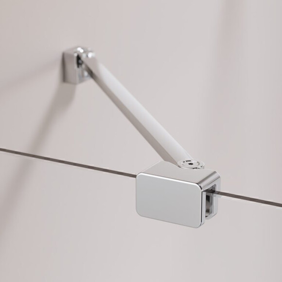 Душевые двери Radaway Garda DWJ Chrome 10710110-01-01L (110 см, стекло прозрачное, хром, левые), Доступные размеры: 110 L, Цвет производителя: прозрачное стекло, отделка хром, Расположение проема (входа): справа, фото 4