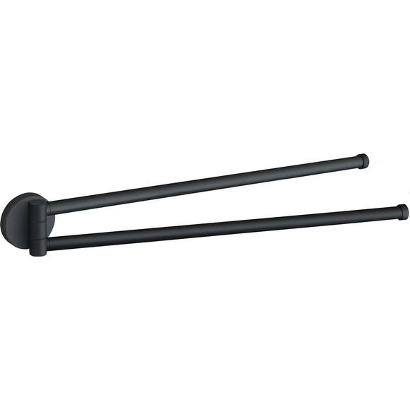 Полотенцедержатель VBI Venus Black VBI-040018BL (черный матовый, двойной, поворотный), Цвет производителя: черный матовый, фото 