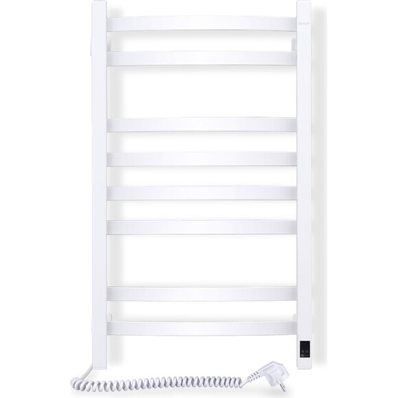 Електрична рушникосушарка Navin Avalon Sensor 12-103153-4880 (480x800, біла глянсова, ліва, сенсорна, з таймером), Доступні розміри: 480 x 800, Колір виробника: білий глянець, Підключення рушникосушарки: ліве, фото , изображение 2