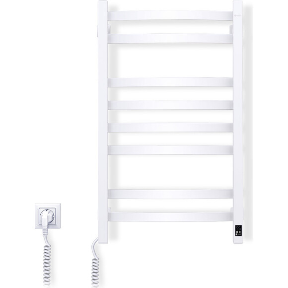 Електрична рушникосушарка Navin Avalon Sensor 12-103153-4880 (480x800, біла глянсова, ліва, сенсорна, з таймером), Доступні розміри: 480 x 800, Колір виробника: білий глянець, Підключення рушникосушарки: ліве, фото , изображение 4