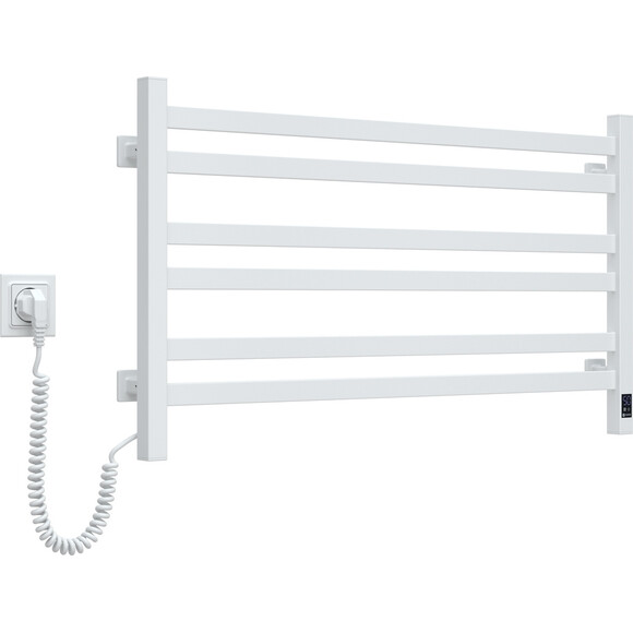 Електрична рушникосушарка Navin Авангард Sensor 12-128153-9050 (900x500, біла глянсова, ліва, сенсорна, з таймером), Доступні розміри: 900 x 500, Колір виробника: білий глянець, Підключення рушникосушарки: ліве, фото , изображение 4