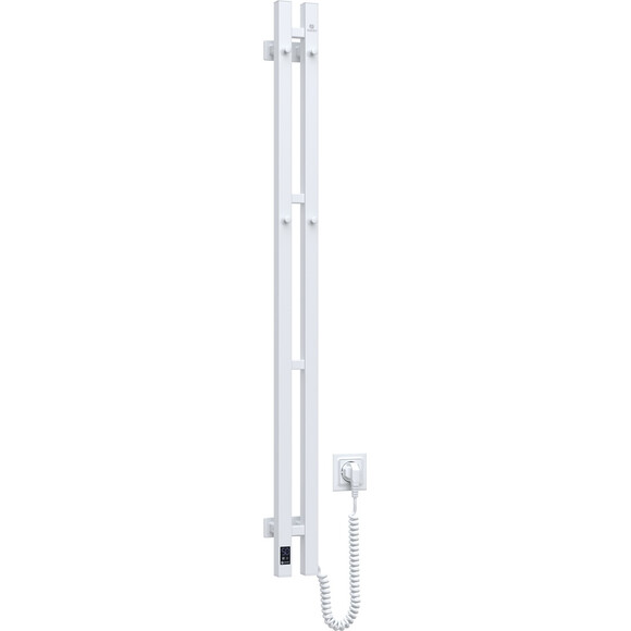 Електрична рушникосушарка Navin Силует Квадро Sensor 12-134053-0912 (90x1200, біла глянсова, права, сенсорний, з таймером), Доступні розміри: 90 x 1200, Колір виробника: білий глянець, Підключення рушникосушарки: праве, фото , изображение 6