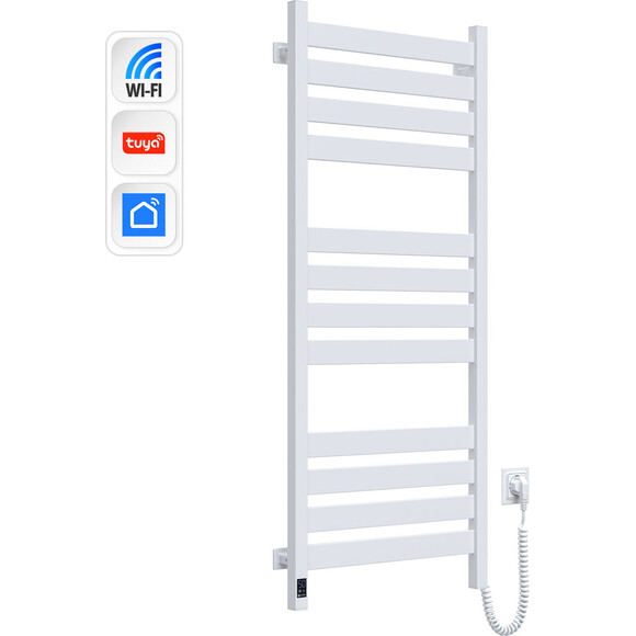 Електрична рушникосушарка Navin Largo Sensor Wi-Fi 12-844055-5012 (500x1200, біла, права, сенсорна, з таймером), Доступні розміри: 500 x 1200, Колір виробника: білий глянець, Підключення рушникосушарки: праве, фото , изображение 2