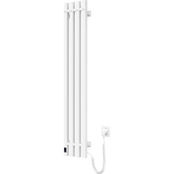 Електрична рушникосушарка Navin Levante Sensor 12-857053-2112 (210x1200, білий оксамит, права, сенсорна, з таймером), Доступні розміри: 210 x 1200, Колір виробника: білий глянець, Підключення рушникосушарки: праве, фото , изображение 3