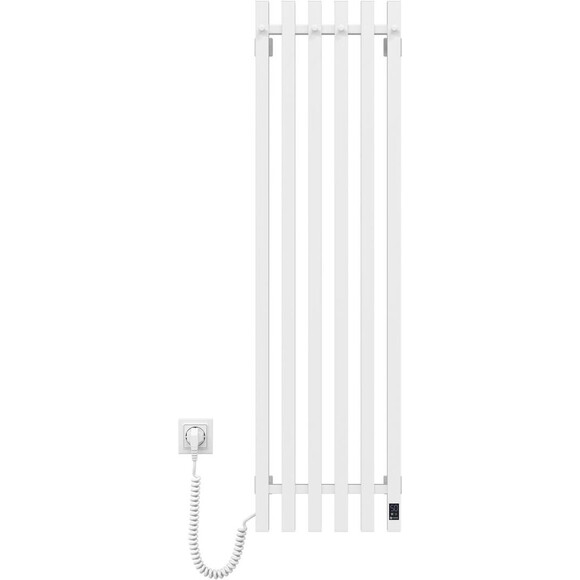 Електрична рушникосушарка Navin Levante Sensor 12-857153-3312 (330x1200, білий оксамит, ліва, сенсорна, з таймером), Доступні розміри: 330 x 1200, Колір виробника: білий глянець, Підключення рушникосушарки: ліве, фото , изображение 2