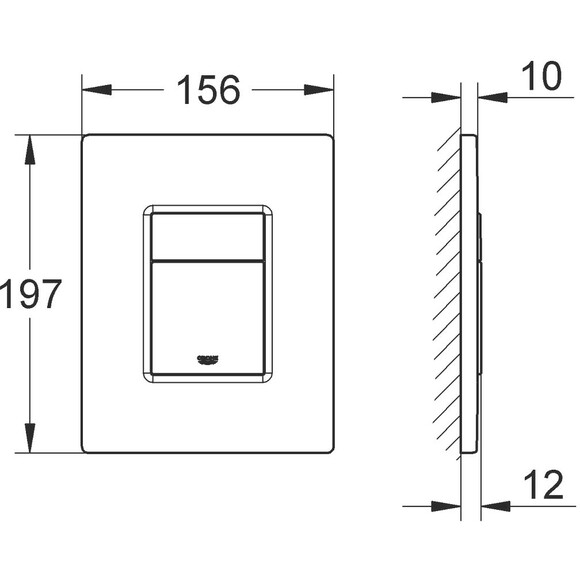 Комплект унитаз с инсталляцией 3 в 1 38971966243KA51R: безободковый подвесной унитаз Kroner Armada WHI513636 + система инсталляции для унитаза Grohe QuickFix Solido 38971000 + клавиша смыва Grohe QuickFix Even 389662430, фото 36