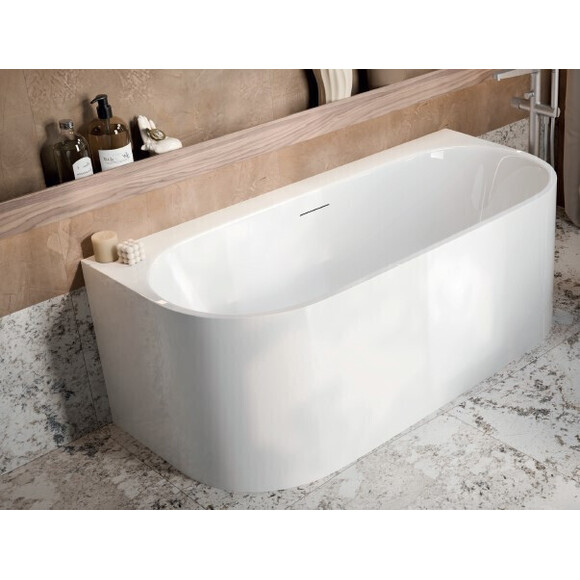 Акрилова ванна Radaway Vanesa Slim WA1-71-180x080 (180x80 см, пристінна, з ніжками та сифоном), Доступні розміри: 180 x 80, фото 