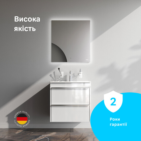 Тумба з раковиною Am.Pm X-Joy MTA-FHX0552WG-WCC0552WG (55 см, біла глянсова, підвісна), Доступні розміри: 55, Колір виробника: білий глянець, фото , изображение 10