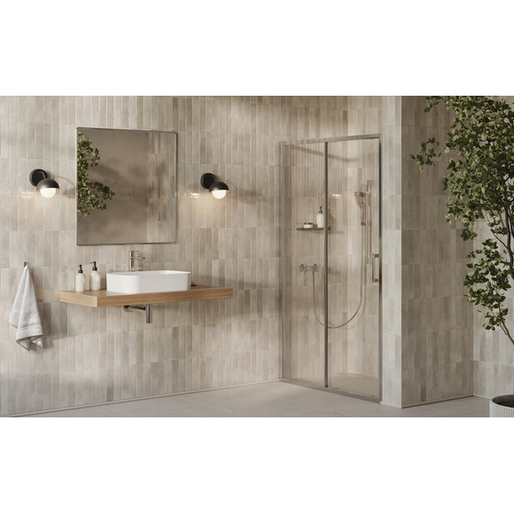 Душевые двери Ravak X-Point Slim XPSDP2 (X08VG0C0FZ1, 120 см, стекло прозрачное, профиль хром), Доступные размеры: 120, Цвет производителя: прозрачное стекло, отделка хром, фото 2