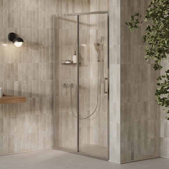 Душевые двери Ravak X-Point Slim XPSDP2 (X08VG0C0FZ1, 120 см, стекло прозрачное, профиль хром), Доступные размеры: 120, Цвет производителя: прозрачное стекло, отделка хром, фото 