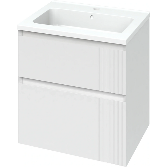 Тумба Mirater Родео з умивальником Родео 7514 (60 см, біла, підвісна), Доступні розміри: 60 x 45, Колір виробника: білий, фото 