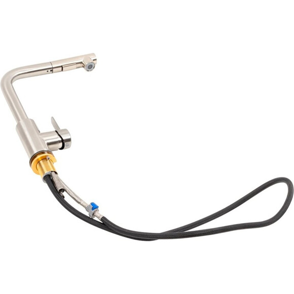 Змішувач для кухні Platinum FC-1 Brush (SP000043048, нержавіюча сталь, з висувною лійкою), Колір виробника: нержавіюча сталь, фото , изображение 2