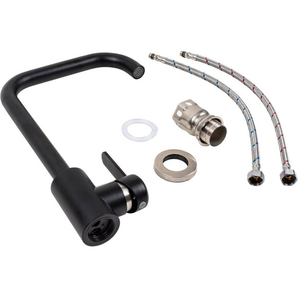 Змішувач для кухні Platinum KT 11 (SP000034328, чорний матовий), фото , изображение 2