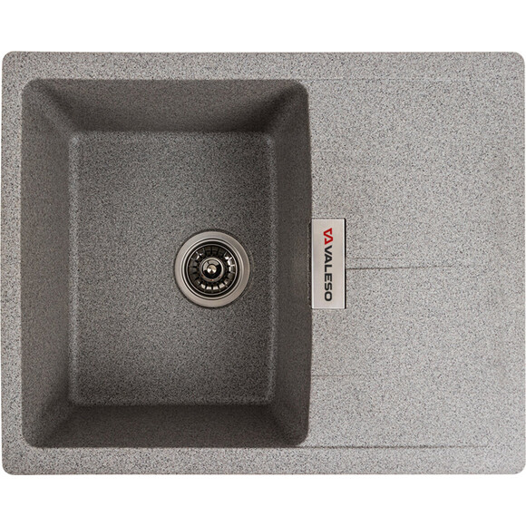 Мийка для кухні Valeso Zirkone 6250 (SP000047491, 62х50 см, сіра матова), Колір виробника: сірий матовий, фото 