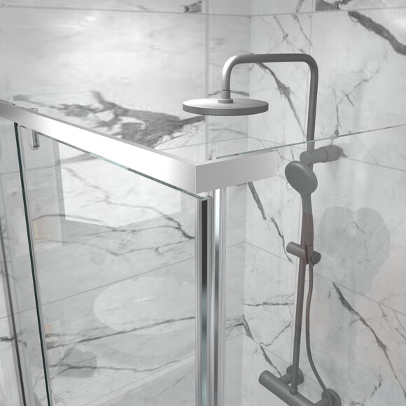 Душевая кабина Domospa by Ravak Elegance ESDPS-120/80 (RKUC500018, 120x80 см, стекло прозрачное, профиль хром), Доступные размеры: 120 x 80, Цвет производителя: прозрачное стекло, отделка хром, фото 7