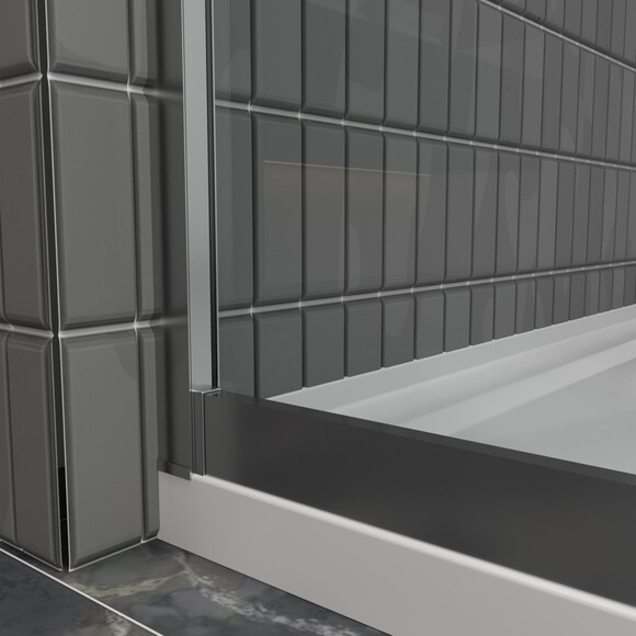 Душевая кабина Domospa by Ravak Slide SLCP4-90 (RKUC500026, 90x90 см, стекло прозрачное, профиль хром), Цвет производителя: прозрачное стекло, отделка хром, фото 7