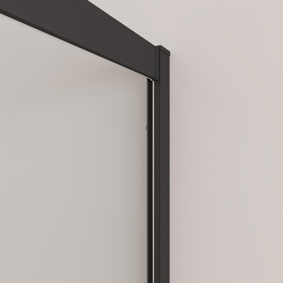 Душова кабіна Domospa by Ravak Slide SLRV2-90 (RKUC500029, 90x90 см, скло прозоре, профіль чорний матовий), Доступні розміри: 90 x 90, Колір виробника: прозоре скло, обробка чорна матова, фото , изображение 6