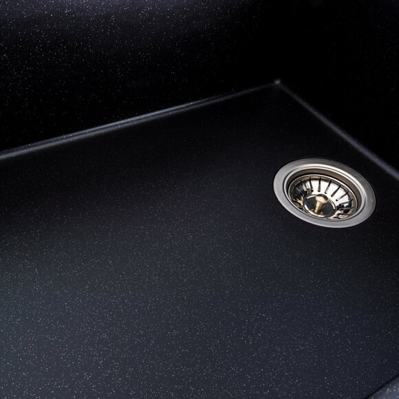 Мийка для кухні Valeso Diamond 8650 (SP000047028, 86х50 см, чорний металік), Колір виробника: чорний металік, фото , изображение 3