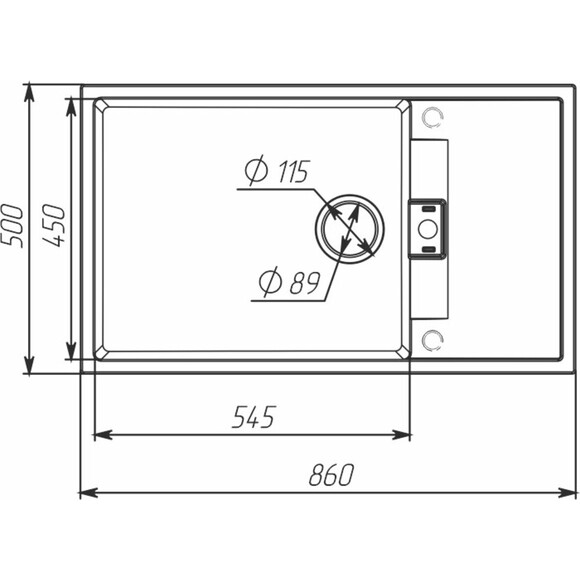 Мийка для кухні Valeso Diamond 8650 (SP000047357, 86х50 см, дюна), Колір виробника: дюна, фото , изображение 5