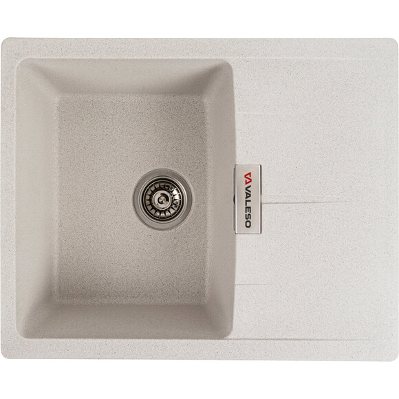 Мийка для кухні Valeso Zirkone 6250 (SP000047421, 62х50 см, біла з вкрапленням), Колір виробника: білий з вкрапленням, фото 