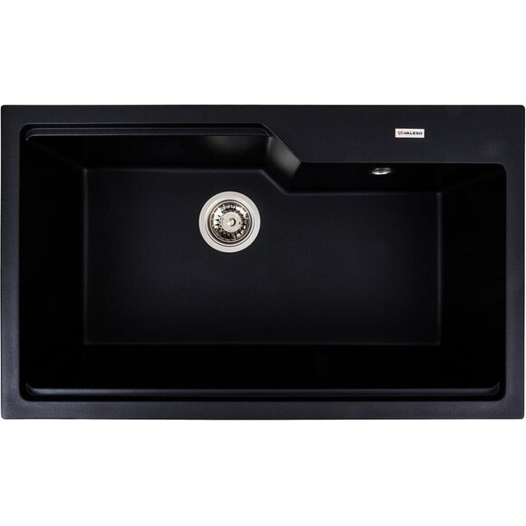 Мийка для кухні Valeso Nika 7545 (SP000046050, 75х45 см, чорна матова), Колір виробника: чорний матовий, фото , изображение 2